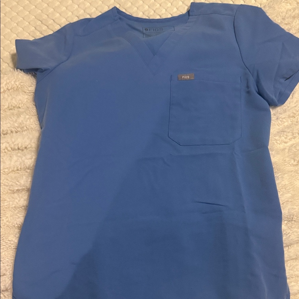 FIGS Classic Blue Scrub Top